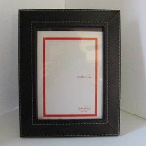 Coach black leather 5" x 7" frame
